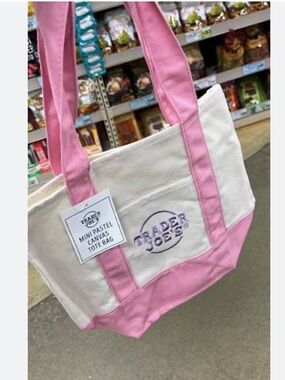 Trader Joe’s Canvas Mini Tote - Pastel Pink